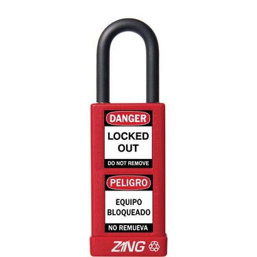 ZING Padlock, Keyed Alike, Red- Model 7071